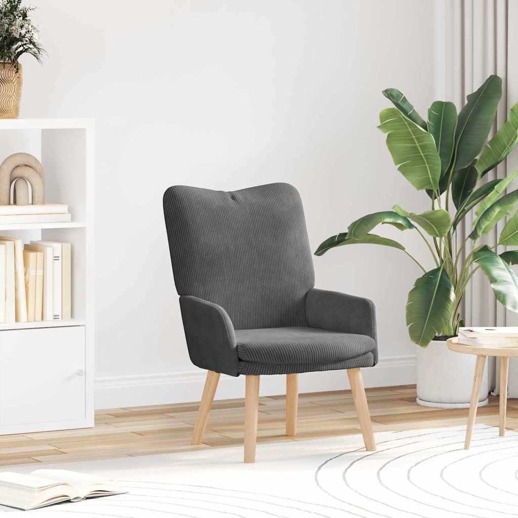 Fauteuil Donkergrijs 63 x 67 x 94 cm Stof is nu te koop bij PeponiXL, paradijselijk wonen!