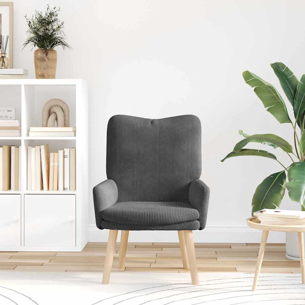 Fauteuil Donkergrijs 63 x 67 x 94 cm Stof is nu te koop bij PeponiXL, paradijselijk wonen!