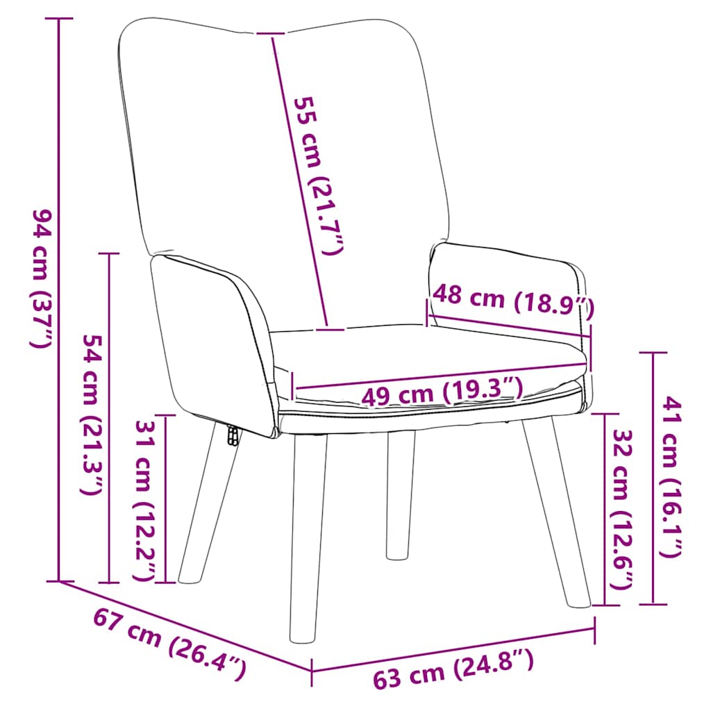 Fauteuil Donkergrijs 63 x 67 x 94 cm Stof is nu te koop bij PeponiXL, paradijselijk wonen!