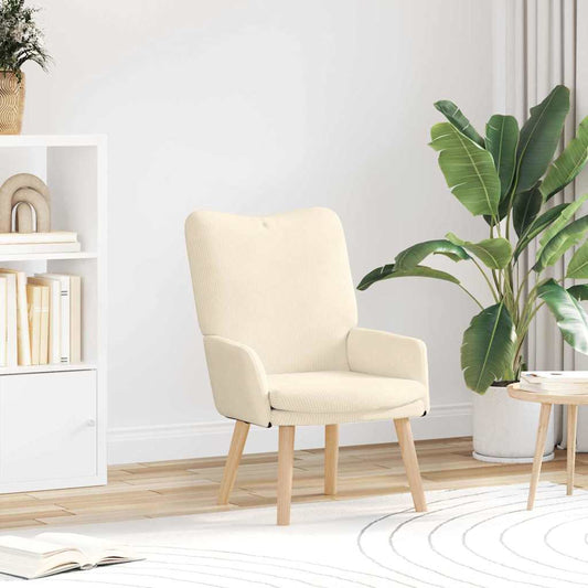 Fauteuil Crème 63 x 67 x 94 cm Stof is nu te koop bij PeponiXL, paradijselijk wonen!