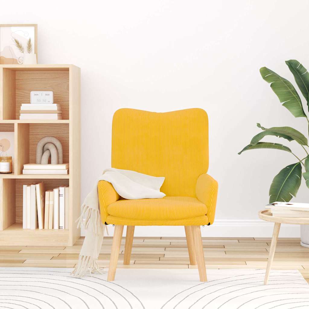 Fauteuil Lichtgeel 63 x 67 x 94 cm Stof is nu te koop bij PeponiXL, paradijselijk wonen!