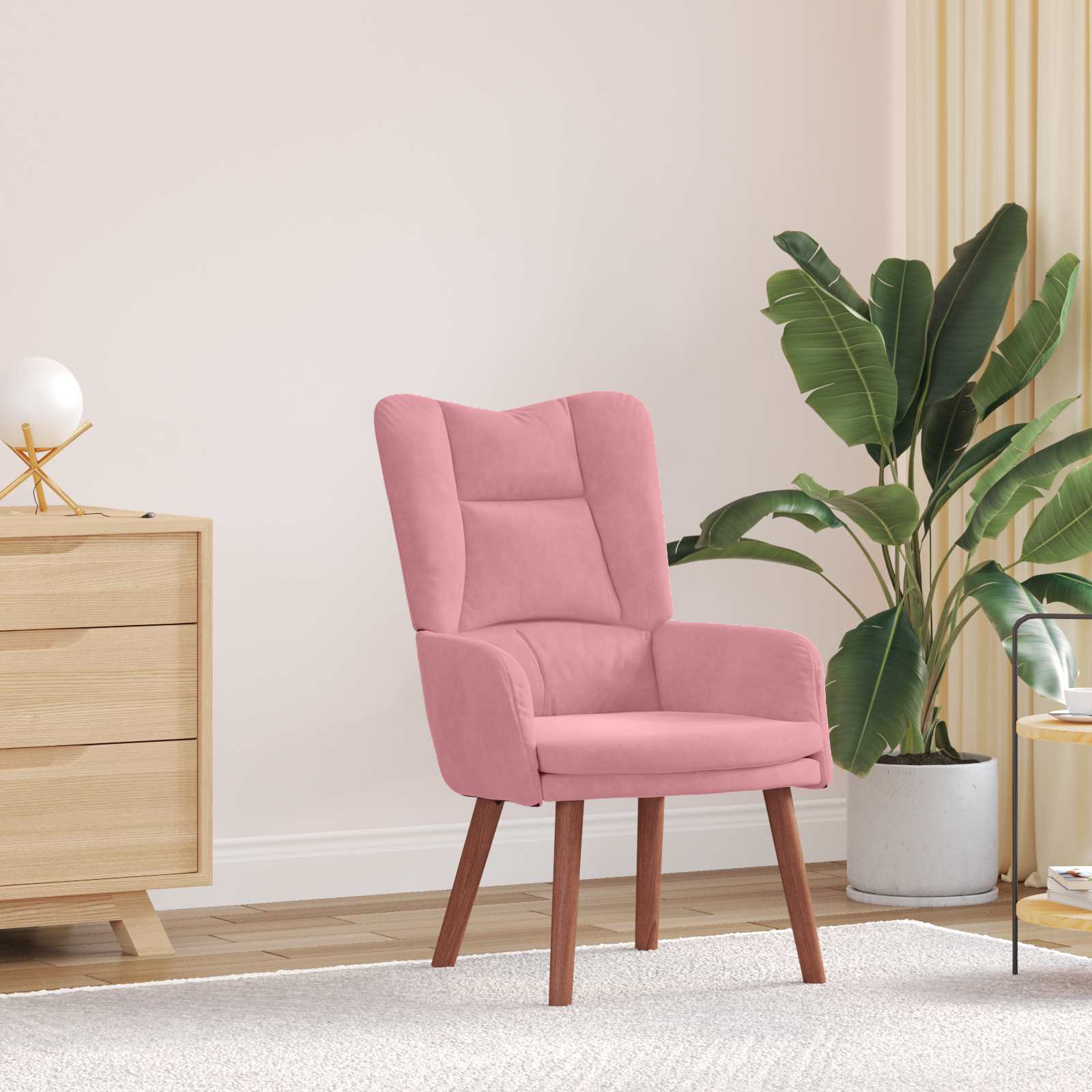 Fauteuil Roze 63 x 67 x 94 cm Fluweel is nu te koop bij PeponiXL, paradijselijk wonen!