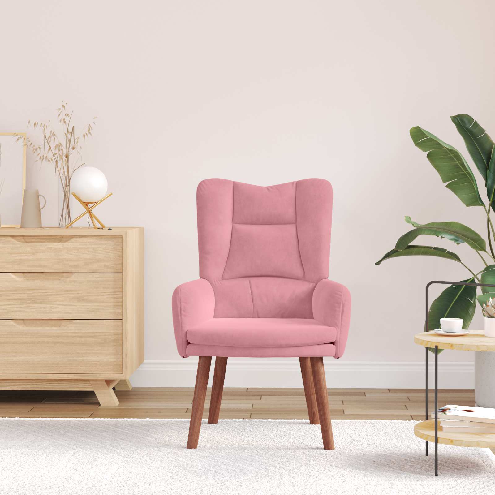 Fauteuil Roze 63 x 67 x 94 cm Fluweel is nu te koop bij PeponiXL, paradijselijk wonen!