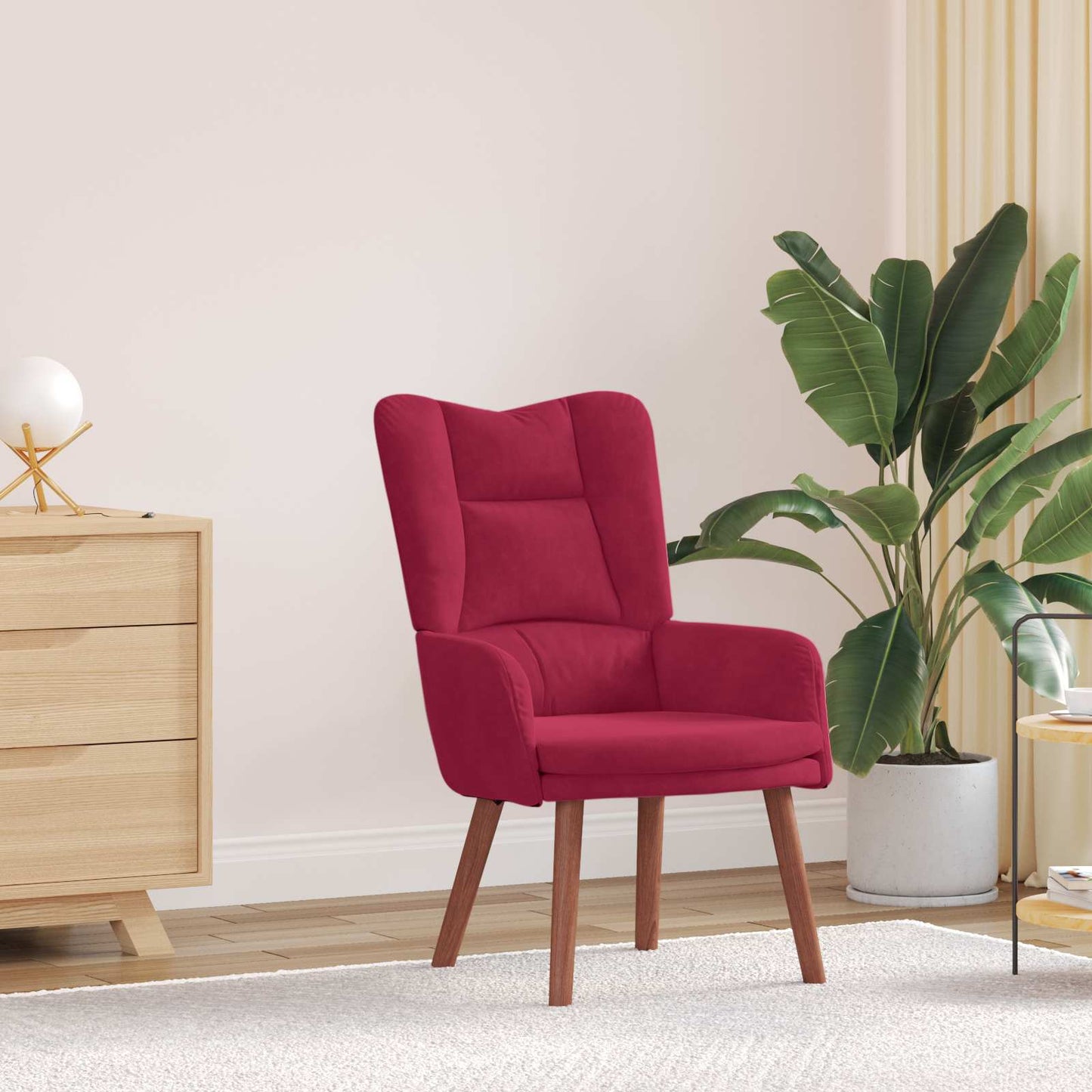 Fauteuil Wijnrood 63 x 67 x 94 cm Fluweel is nu te koop bij PeponiXL, paradijselijk wonen!