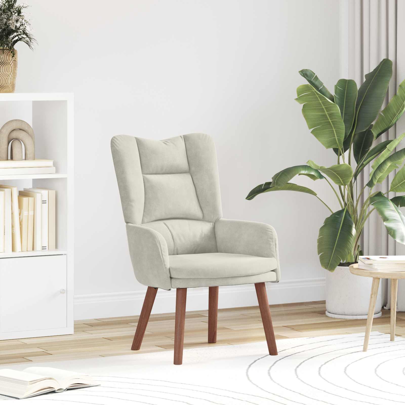 Fauteuil Crème 63 x 67 x 94 cm Fluweel is nu te koop bij PeponiXL, paradijselijk wonen!