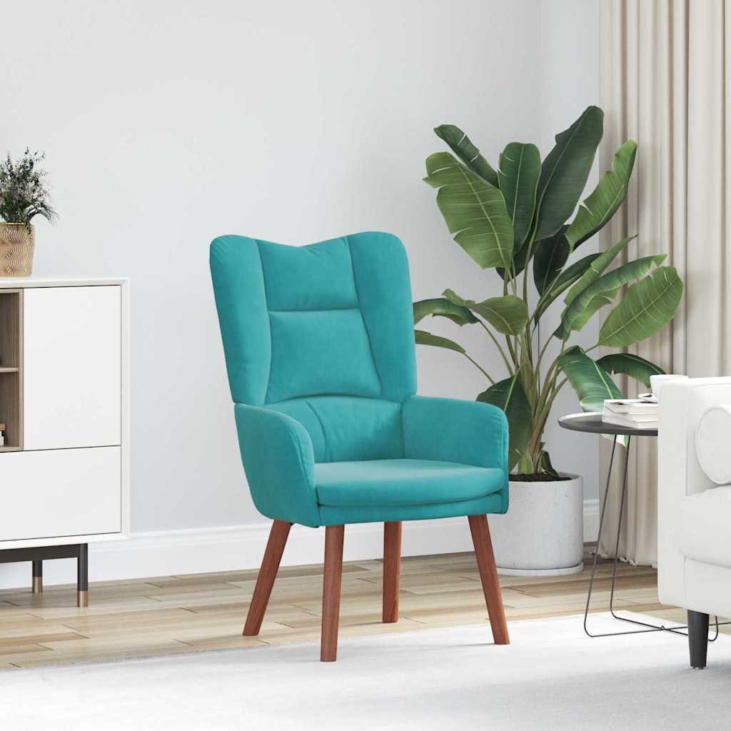 Fauteuil Turquoise 63 x 67 x 94 cm Fluweel is nu te koop bij PeponiXL, paradijselijk wonen!