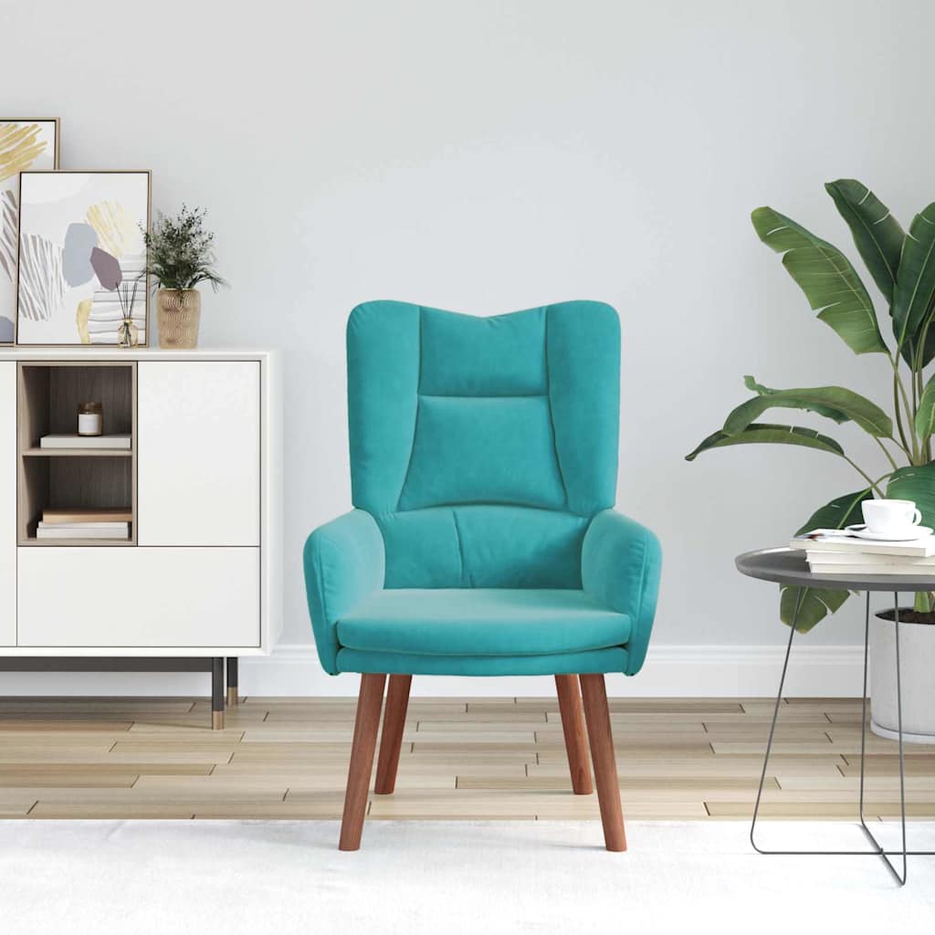 Fauteuil Turquoise 63 x 67 x 94 cm Fluweel is nu te koop bij PeponiXL, paradijselijk wonen!