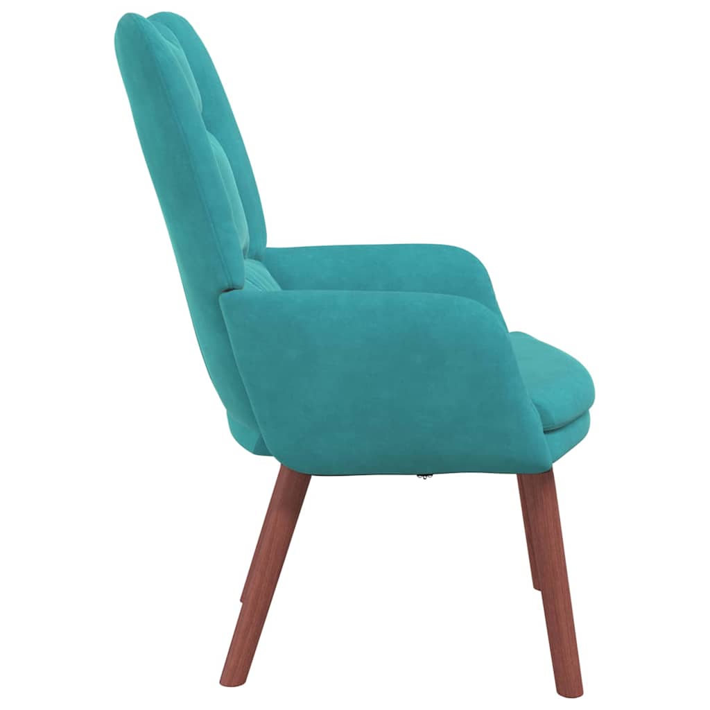 Fauteuil Turquoise 63 x 67 x 94 cm Fluweel is nu te koop bij PeponiXL, paradijselijk wonen!
