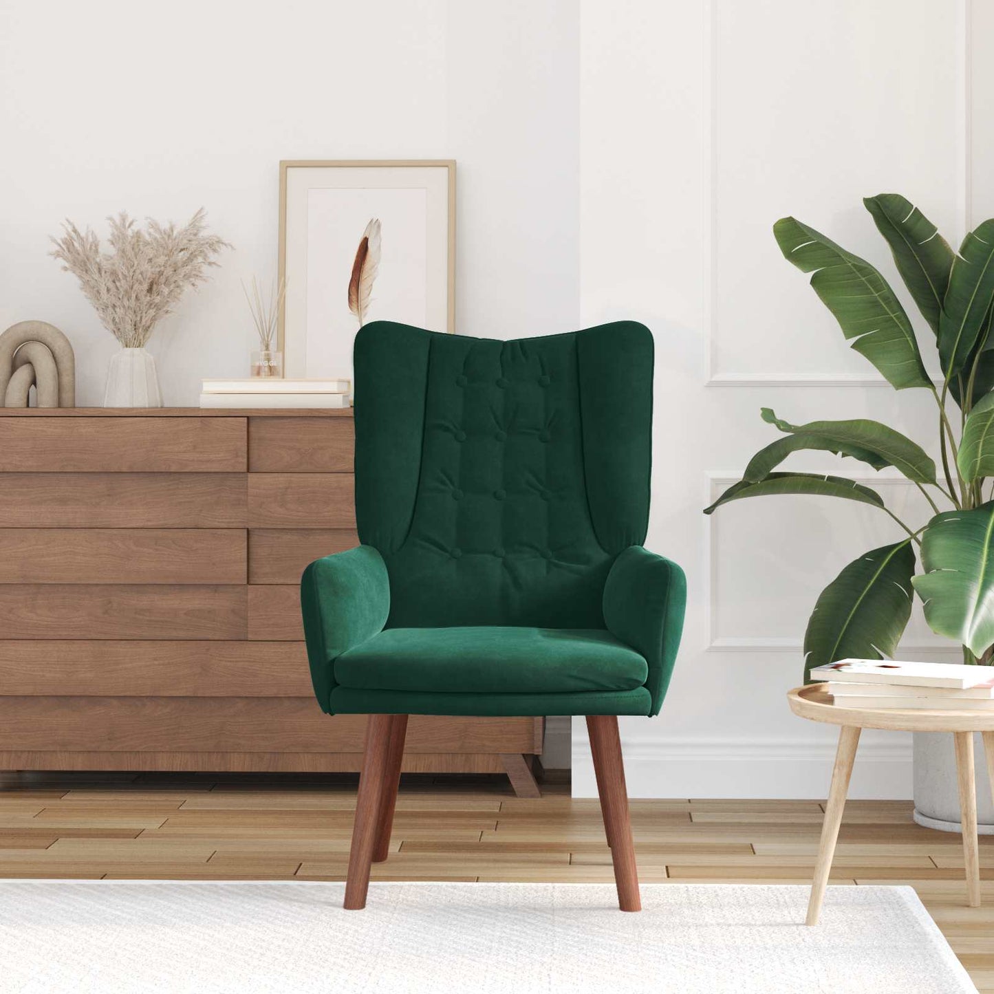 Fauteuil Donkergroen 63 x 67 x 94 cm Fluweel is nu te koop bij PeponiXL, paradijselijk wonen!