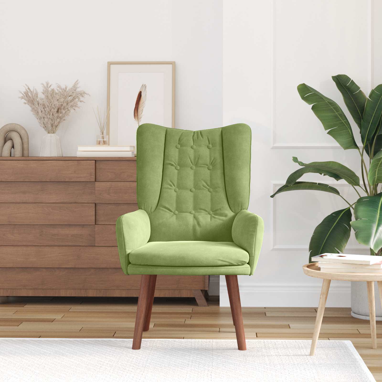 Fauteuil Lichtgroen 63 x 67 x 94 cm Fluweel is nu te koop bij PeponiXL, paradijselijk wonen!
