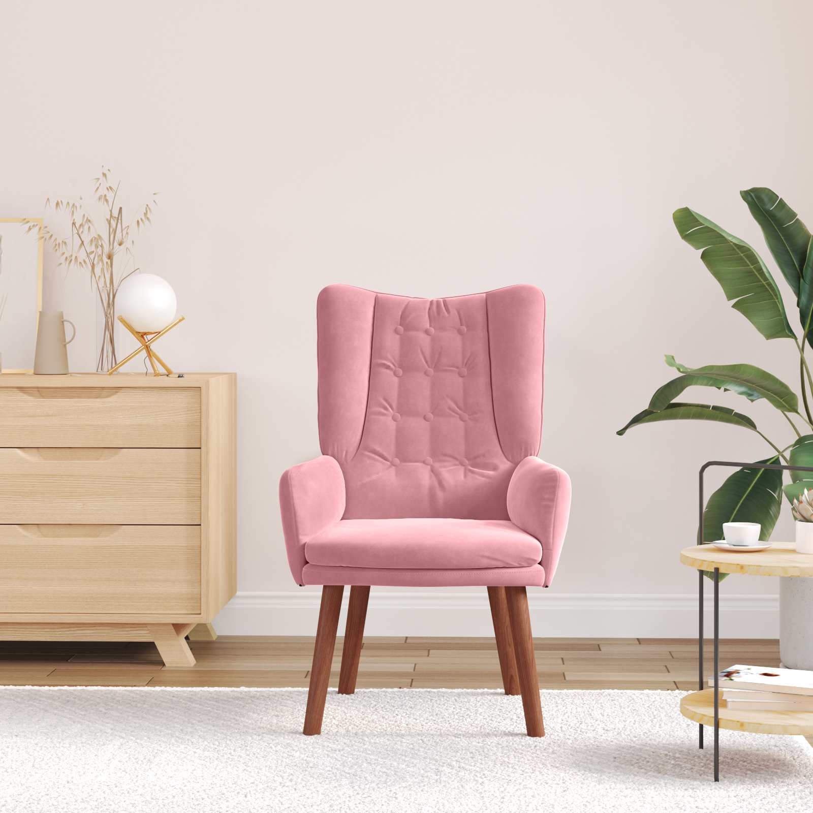 Fauteuil Roze 63 x 67 x 94 cm Fluweel is nu te koop bij PeponiXL, paradijselijk wonen!