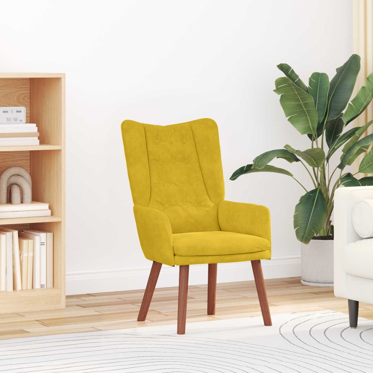 Fauteuil Geel 63 x 67 x 94 cm Fluweel is nu te koop bij PeponiXL, paradijselijk wonen!