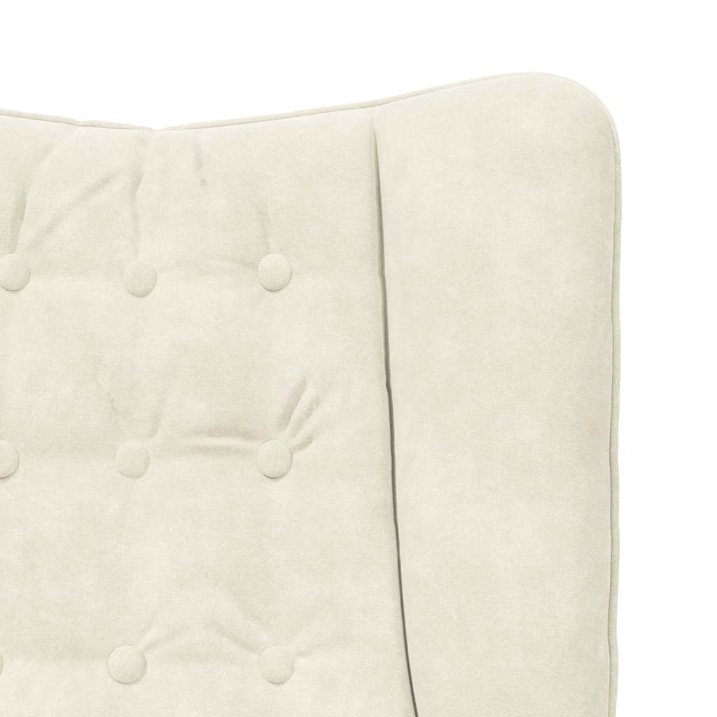 Fauteuil Crème 63 x 67 x 94 cm Fluweel is nu te koop bij PeponiXL, paradijselijk wonen!