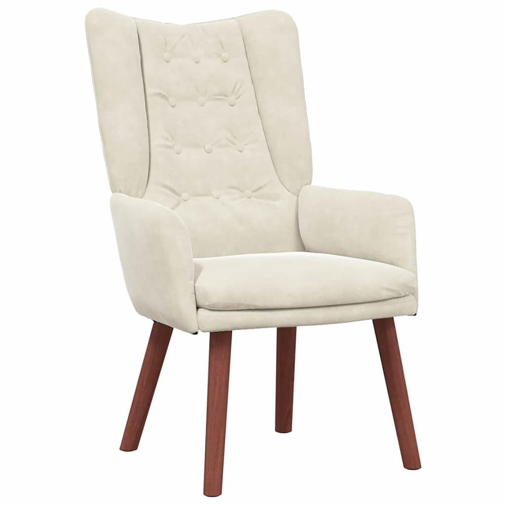Fauteuil Crème 63 x 67 x 94 cm Fluweel is nu te koop bij PeponiXL, paradijselijk wonen!