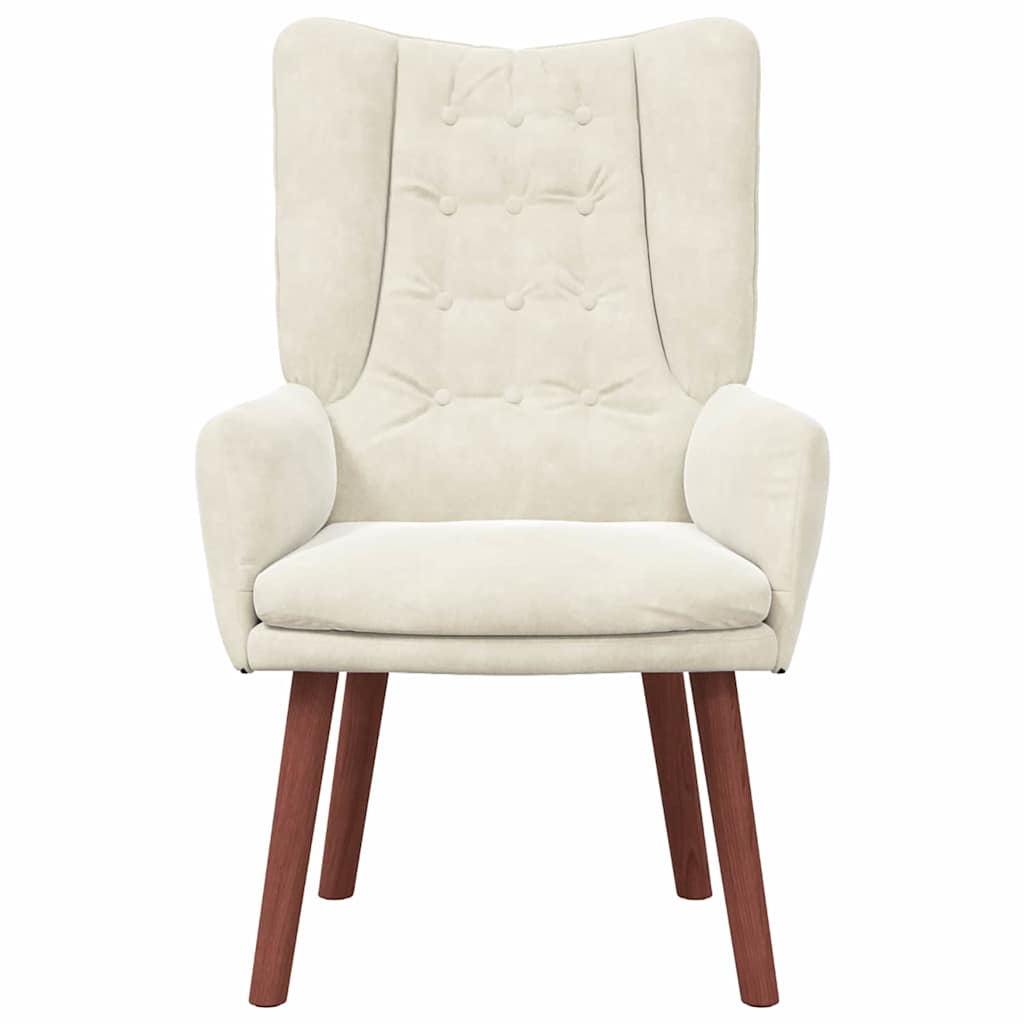 Fauteuil Crème 63 x 67 x 94 cm Fluweel is nu te koop bij PeponiXL, paradijselijk wonen!