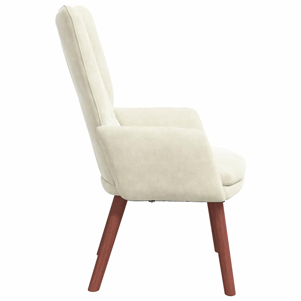 Fauteuil Crème 63 x 67 x 94 cm Fluweel is nu te koop bij PeponiXL, paradijselijk wonen!