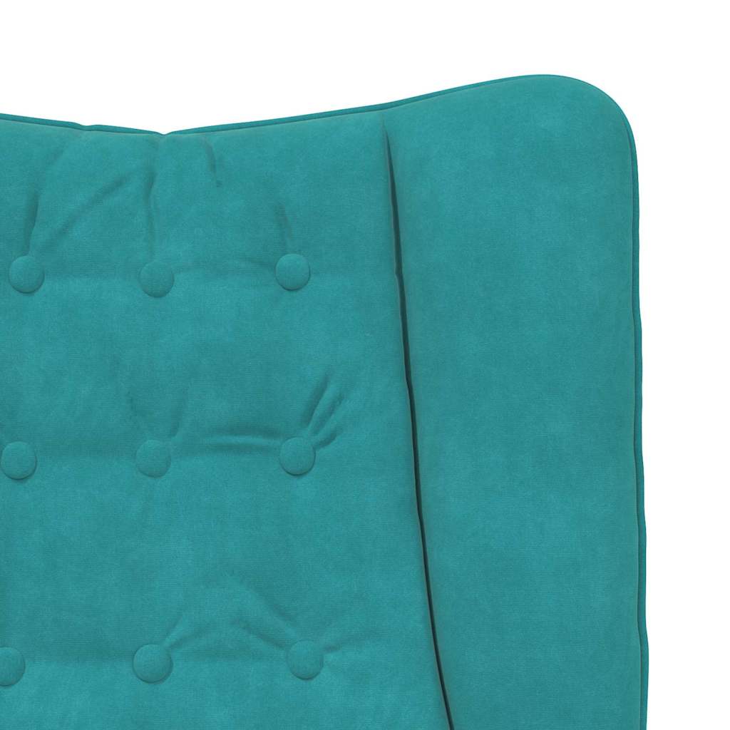 Fauteuil Turquoise 63 x 67 x 94 cm Fluweel is nu te koop bij PeponiXL, paradijselijk wonen!