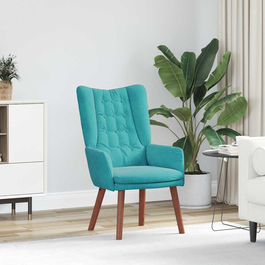 Fauteuil Turquoise 63 x 67 x 94 cm Fluweel is nu te koop bij PeponiXL, paradijselijk wonen!