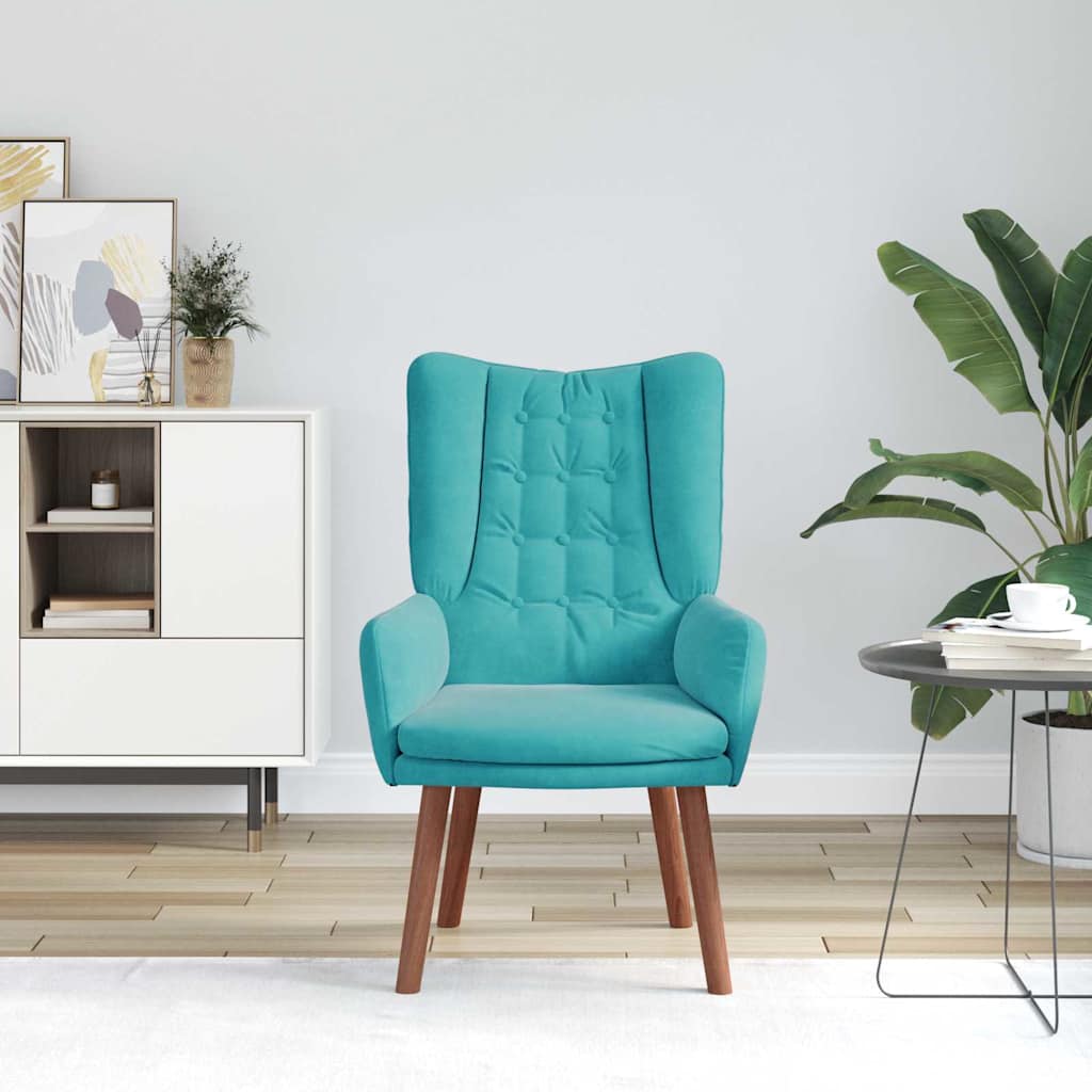Fauteuil Turquoise 63 x 67 x 94 cm Fluweel is nu te koop bij PeponiXL, paradijselijk wonen!
