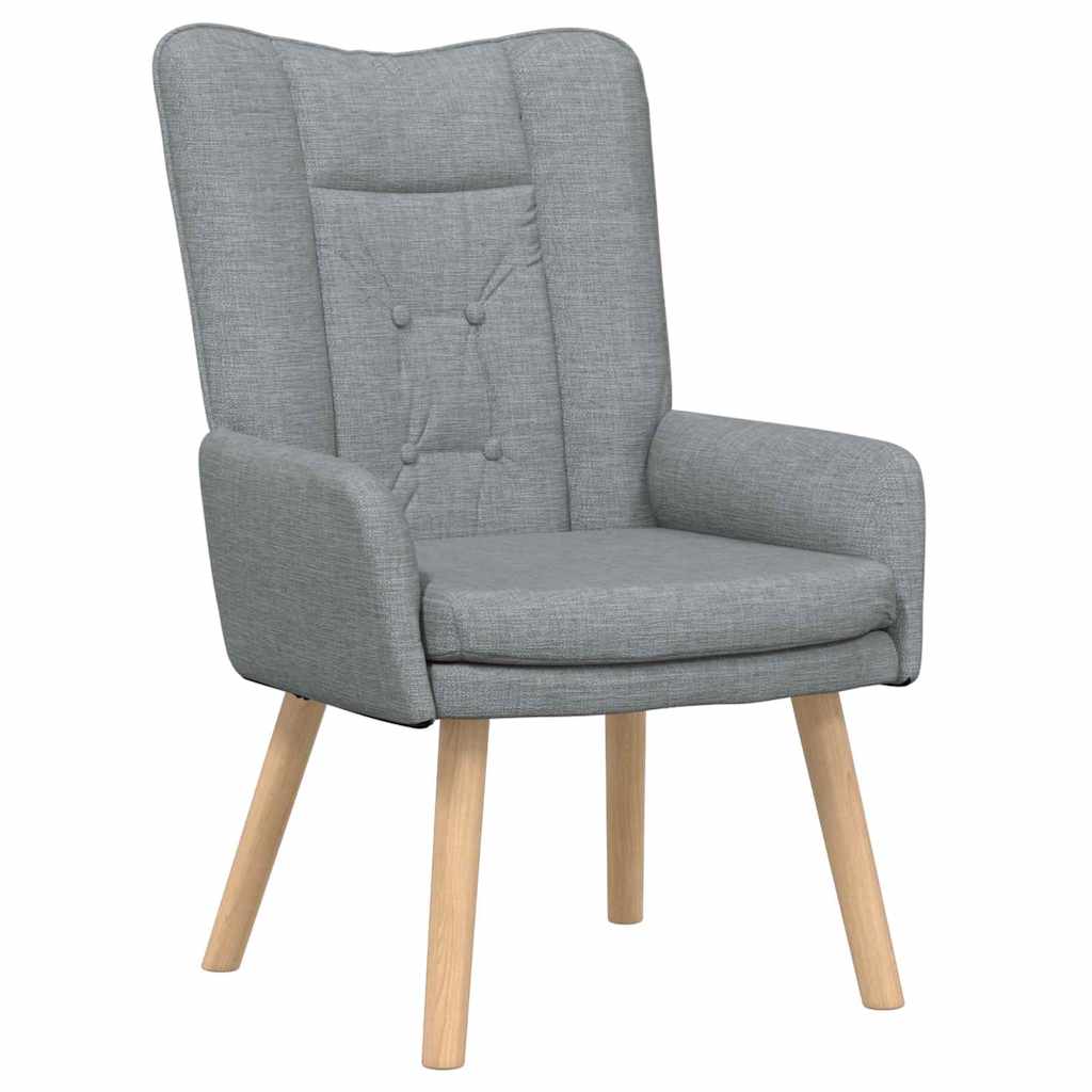 Fauteuil Lichtgrijs 63 x 67 x 94 cm Stof en multiplex is nu te koop bij PeponiXL, paradijselijk wonen!