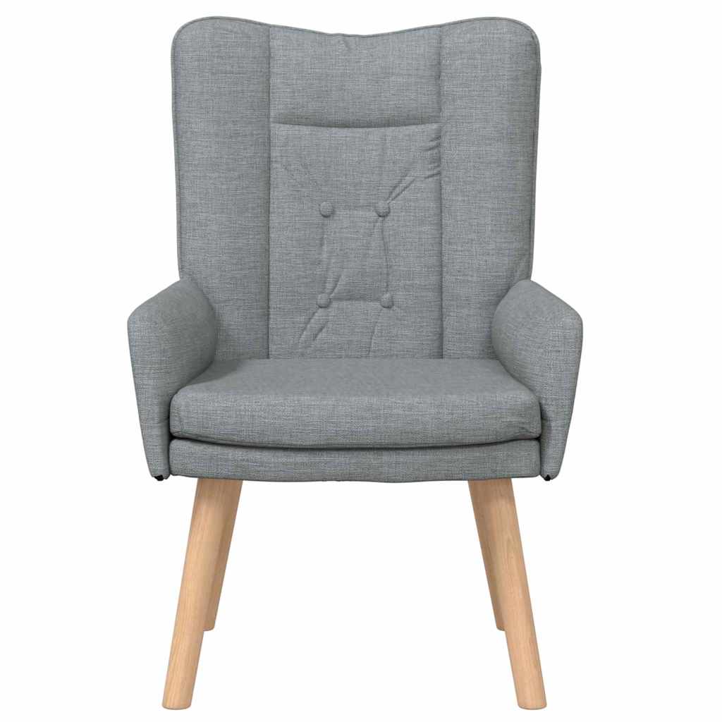 Fauteuil Lichtgrijs 63 x 67 x 94 cm Stof en multiplex is nu te koop bij PeponiXL, paradijselijk wonen!