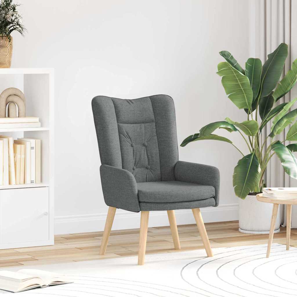Fauteuil Donkergrijs 63 x 67 x 94 cm Stof en multiplex is nu te koop bij PeponiXL, paradijselijk wonen!