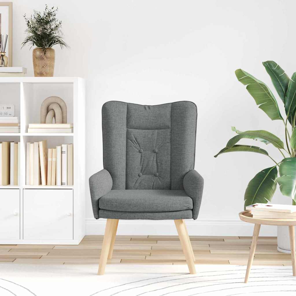 Fauteuil Donkergrijs 63 x 67 x 94 cm Stof en multiplex is nu te koop bij PeponiXL, paradijselijk wonen!