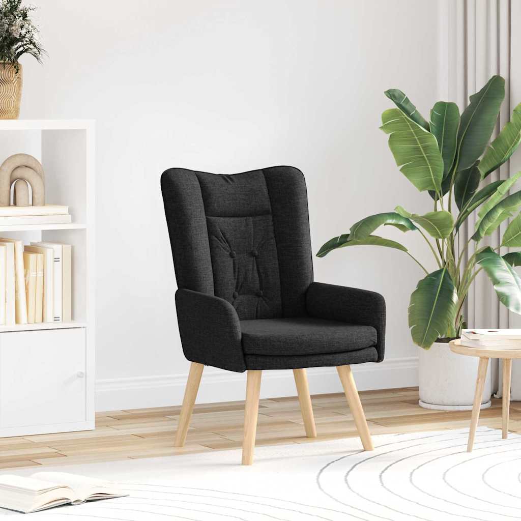 Fauteuil Zwart 63 x 67 x 94 cm Stof en multiplex is nu te koop bij PeponiXL, paradijselijk wonen!