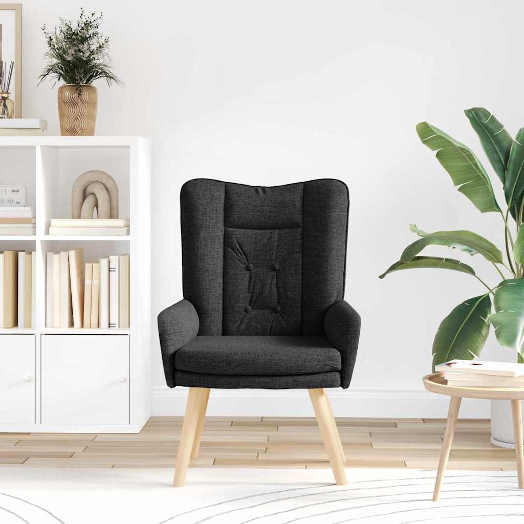 Fauteuil Zwart 63 x 67 x 94 cm Stof en multiplex is nu te koop bij PeponiXL, paradijselijk wonen!