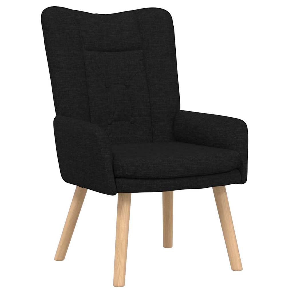 Fauteuil Zwart 63 x 67 x 94 cm Stof en multiplex is nu te koop bij PeponiXL, paradijselijk wonen!