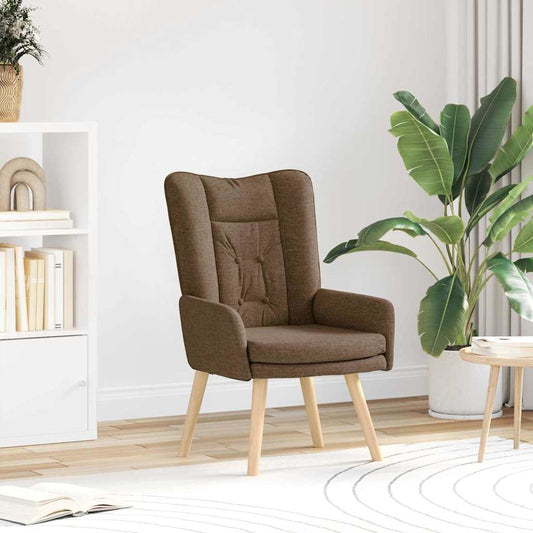 Fauteuil Bruin 63 x 67 x 94 cm Stof en multiplex is nu te koop bij PeponiXL, paradijselijk wonen!