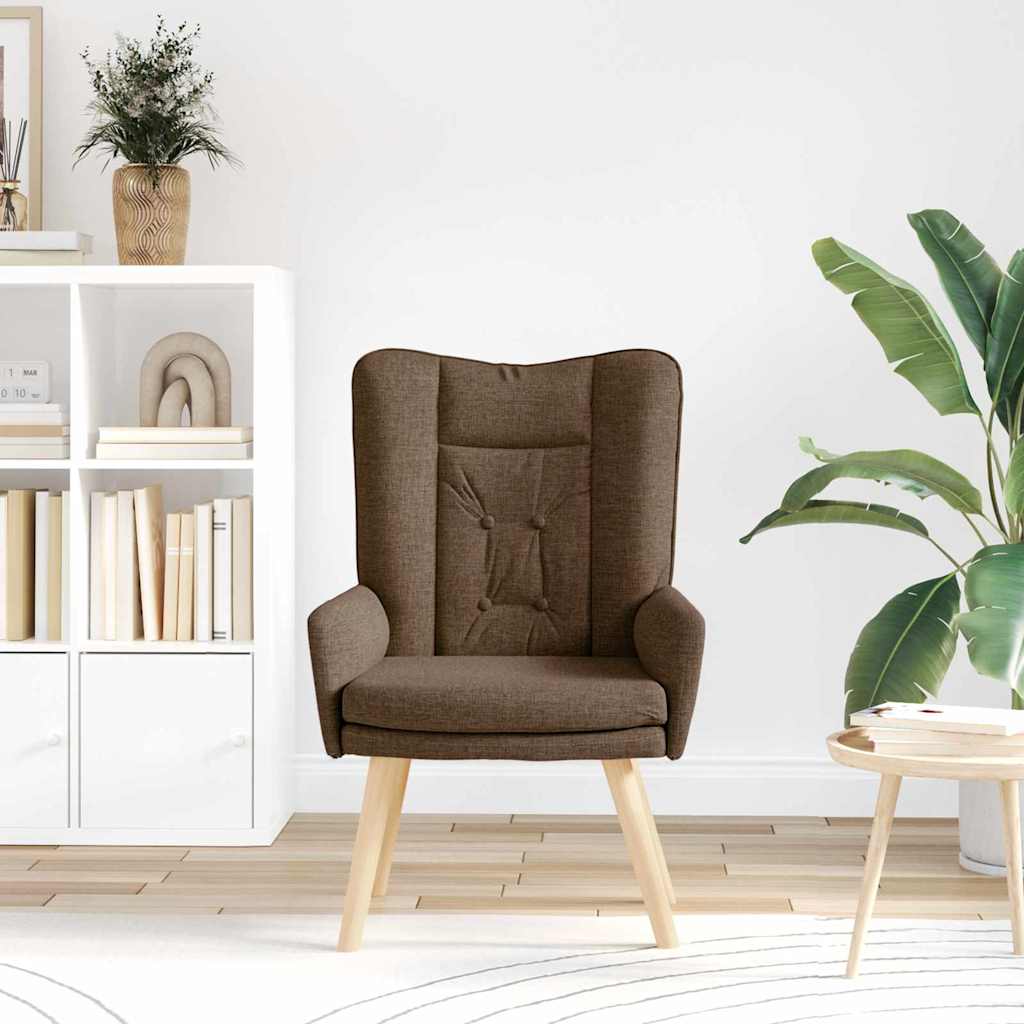 Fauteuil Bruin 63 x 67 x 94 cm Stof en multiplex is nu te koop bij PeponiXL, paradijselijk wonen!