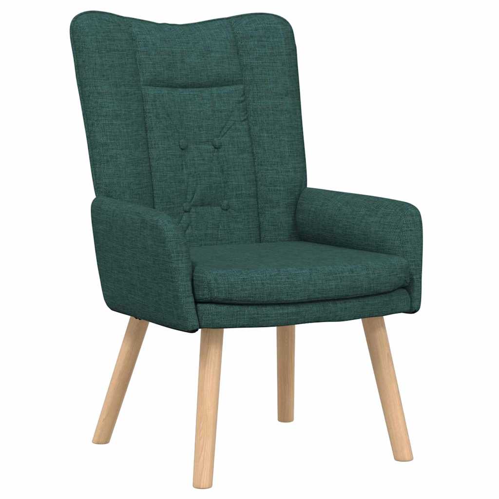 Fauteuil Donkergroen 63 x 67 x 94 cm Stof en multiplex is nu te koop bij PeponiXL, paradijselijk wonen!