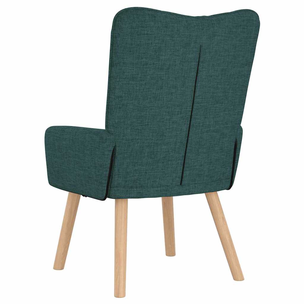 Fauteuil Donkergroen 63 x 67 x 94 cm Stof en multiplex is nu te koop bij PeponiXL, paradijselijk wonen!