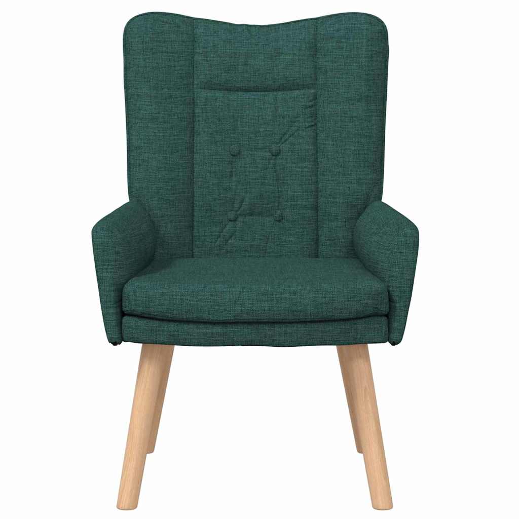 Fauteuil Donkergroen 63 x 67 x 94 cm Stof en multiplex is nu te koop bij PeponiXL, paradijselijk wonen!