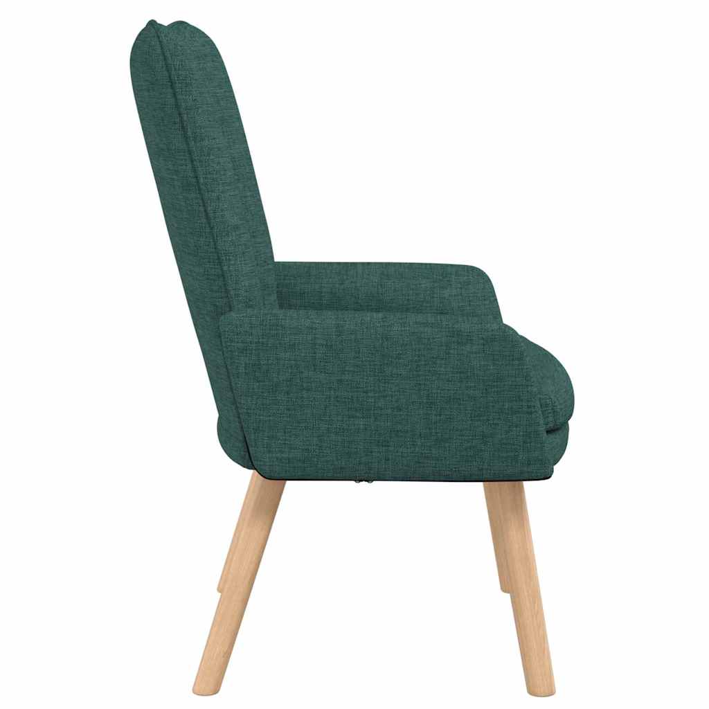 Fauteuil Donkergroen 63 x 67 x 94 cm Stof en multiplex is nu te koop bij PeponiXL, paradijselijk wonen!