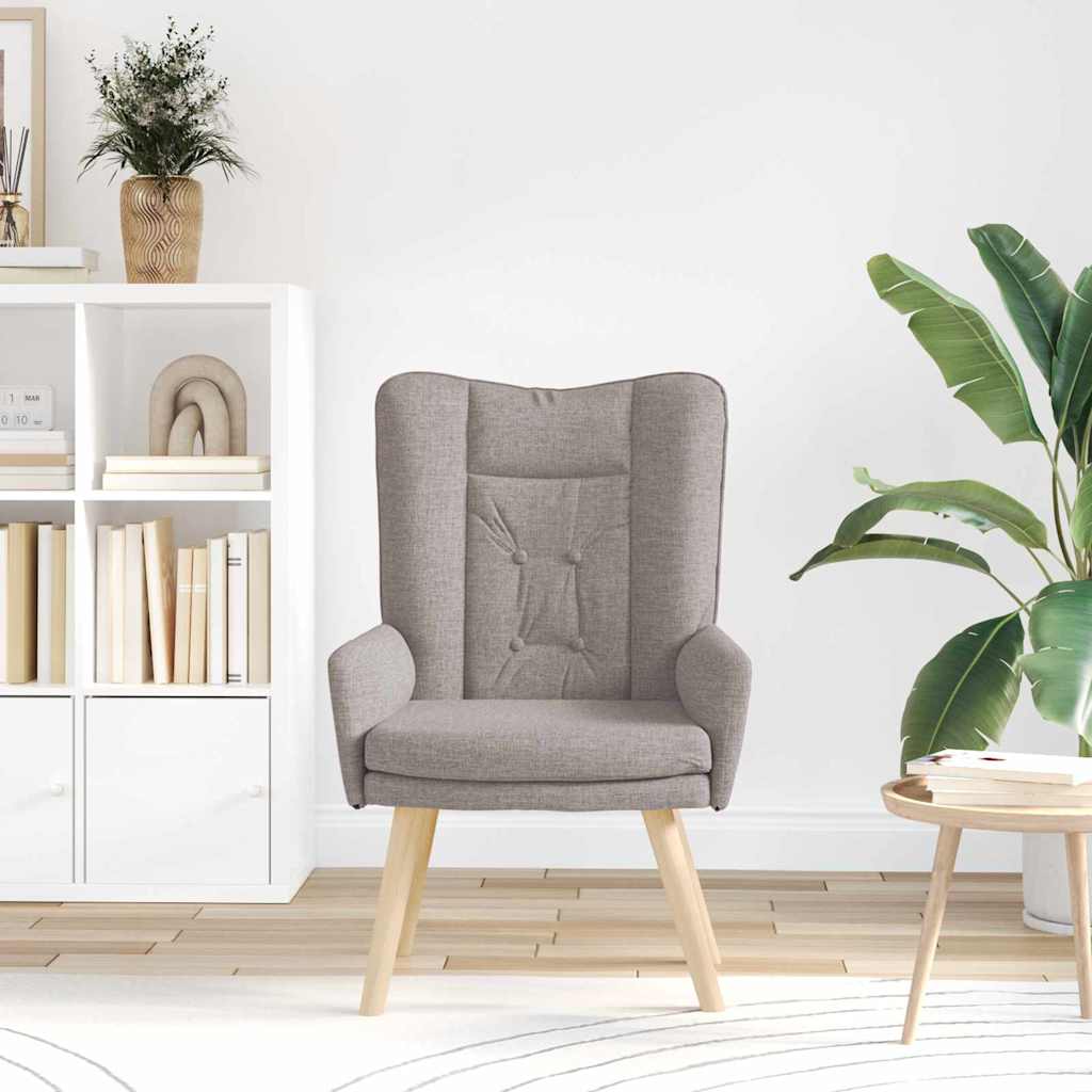 Fauteuil Taupe 63 x 67 x 94 cm Stof en multiplex is nu te koop bij PeponiXL, paradijselijk wonen!