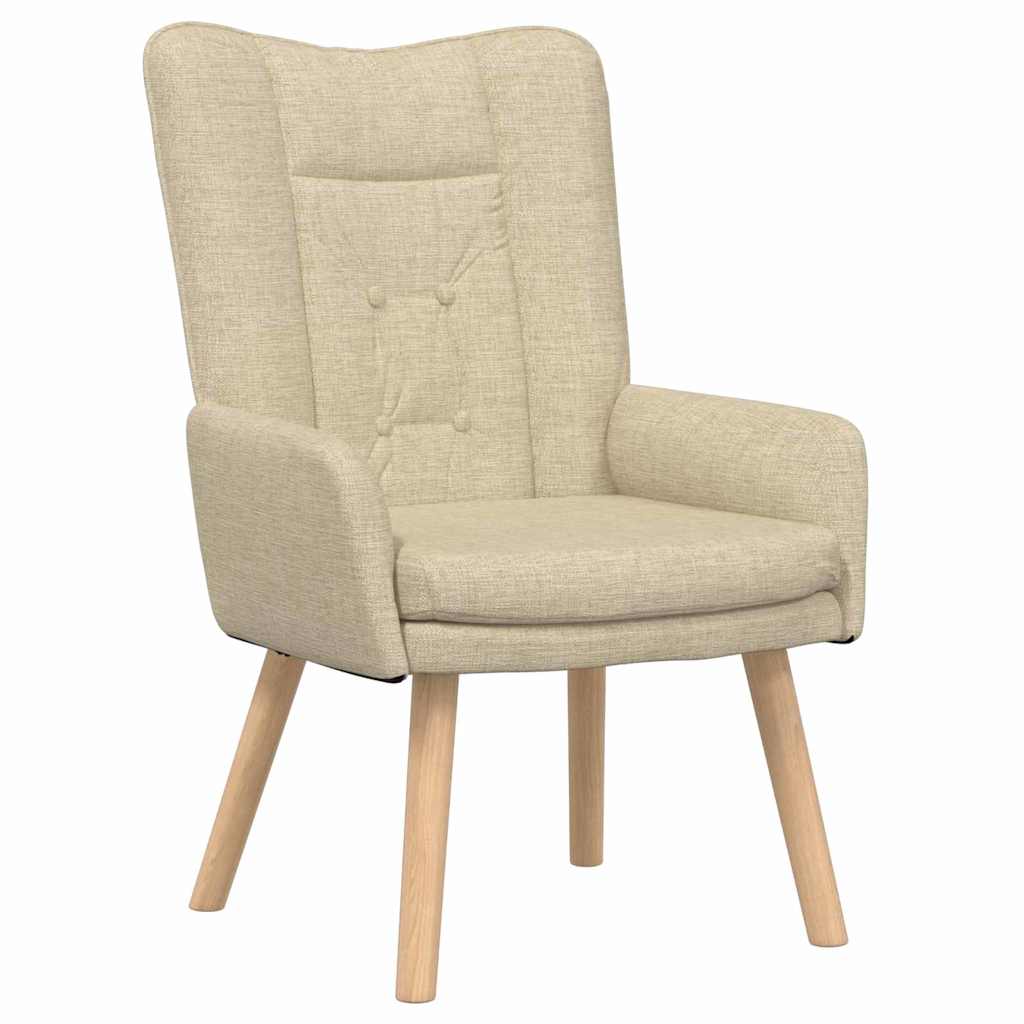 Fauteuil Crème 63 x 67 x 94 cm Stof en multiplex is nu te koop bij PeponiXL, paradijselijk wonen!
