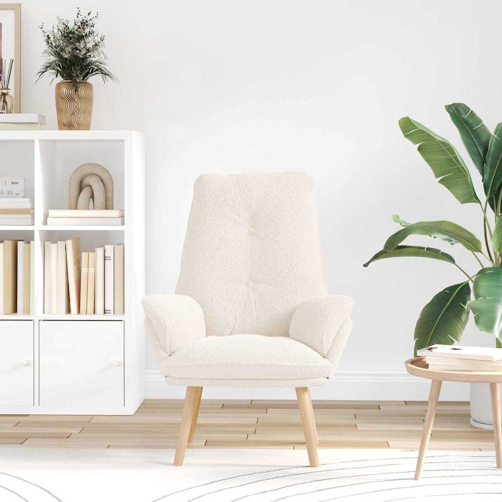Fauteuil Crème 69 x 74 x 93 cm Sherpa Stof is nu te koop bij PeponiXL, paradijselijk wonen!