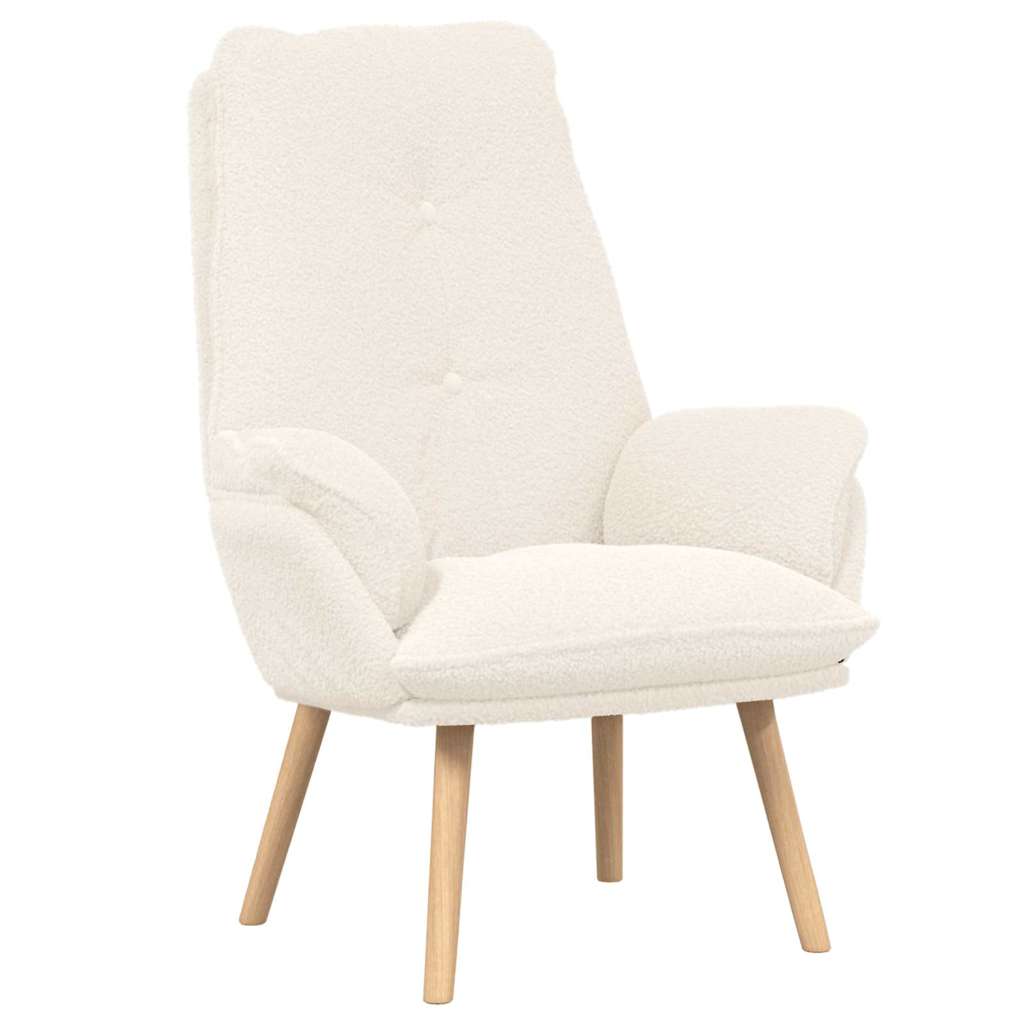 Fauteuil Crème 69 x 74 x 93 cm Sherpa Stof is nu te koop bij PeponiXL, paradijselijk wonen!
