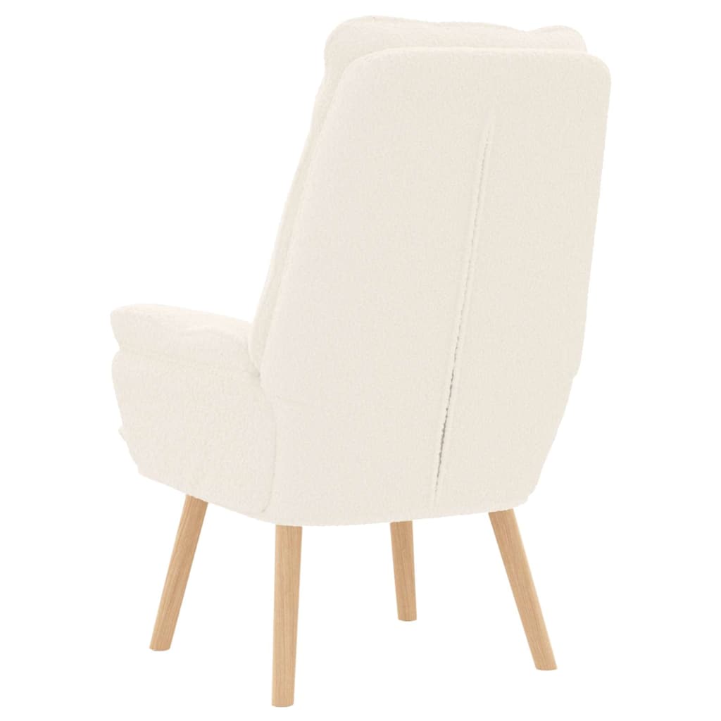 Fauteuil Crème 69 x 74 x 93 cm Sherpa Stof is nu te koop bij PeponiXL, paradijselijk wonen!