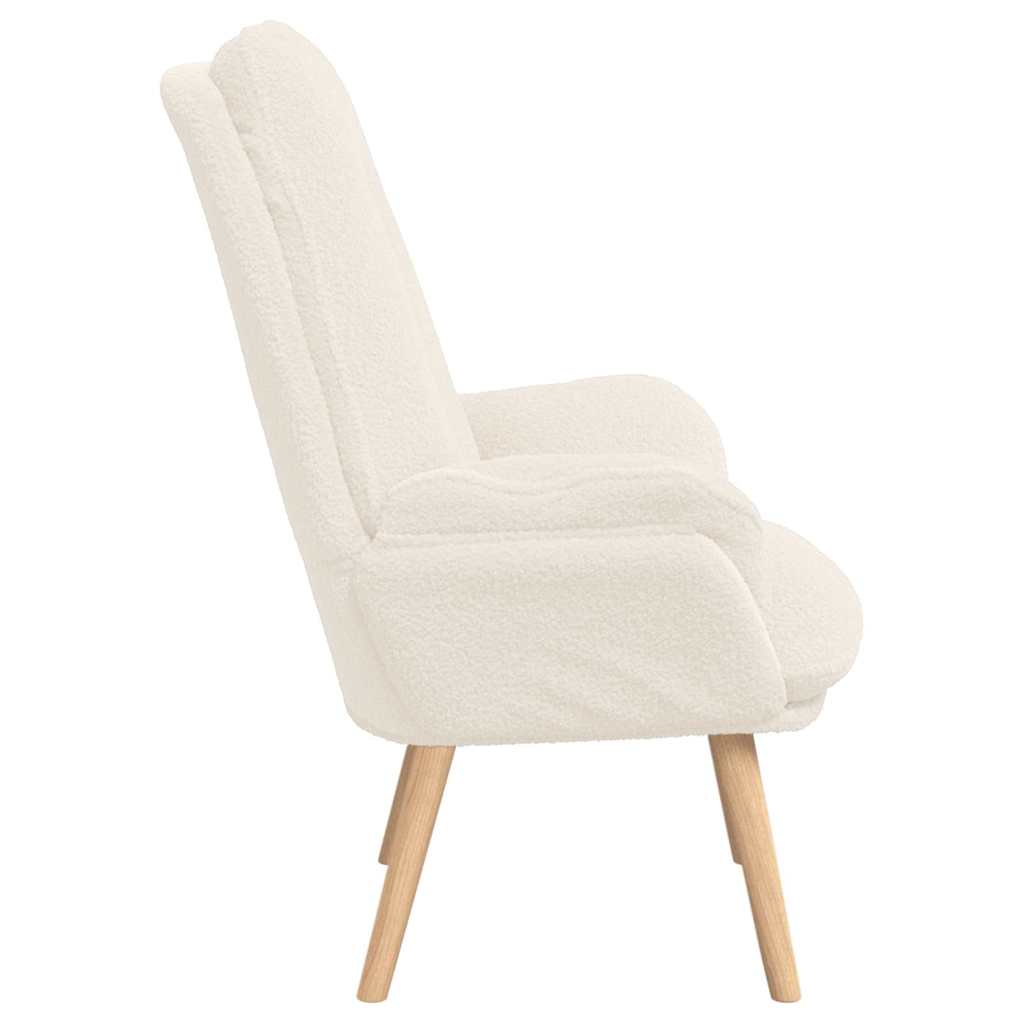 Fauteuil Crème 69 x 74 x 93 cm Sherpa Stof is nu te koop bij PeponiXL, paradijselijk wonen!