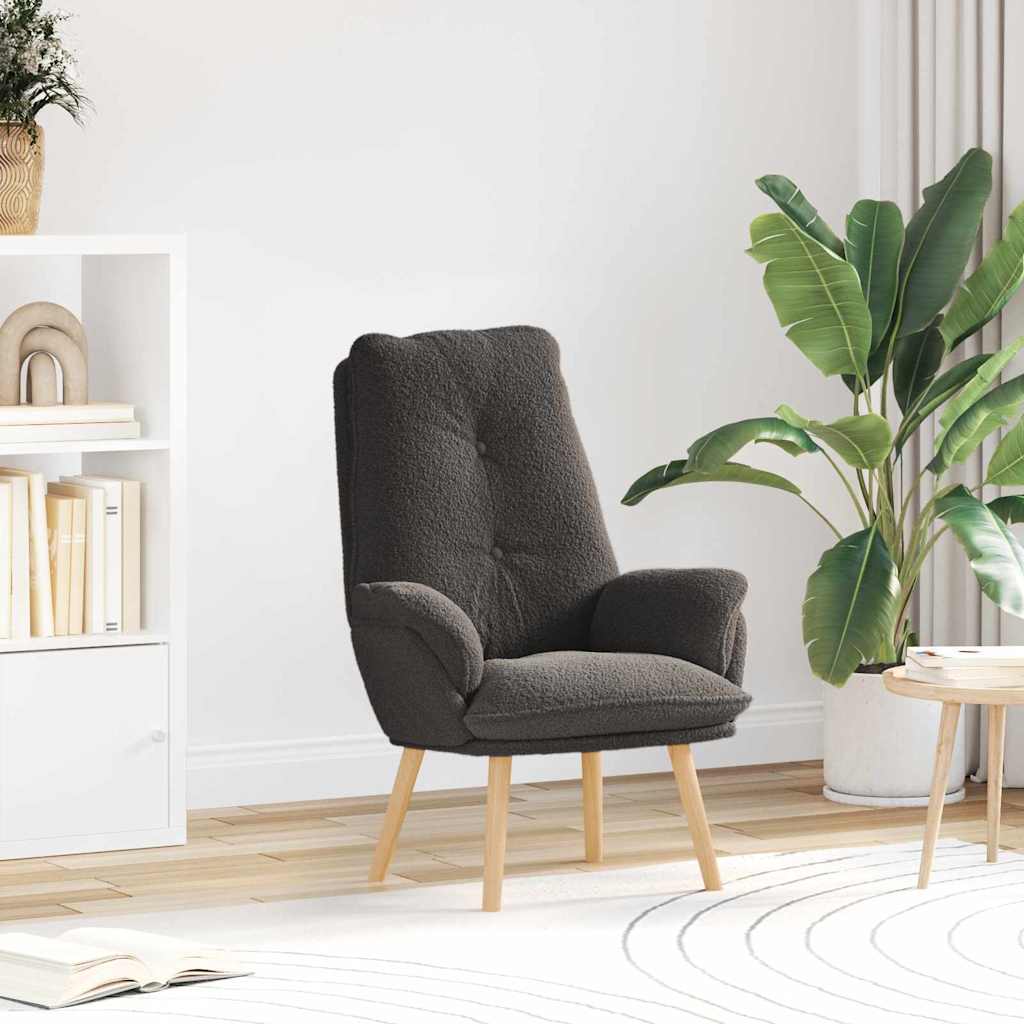 Fauteuil Donkergrijs 69 x 74 x 93 cm Sherpa Stof is nu te koop bij PeponiXL, paradijselijk wonen!