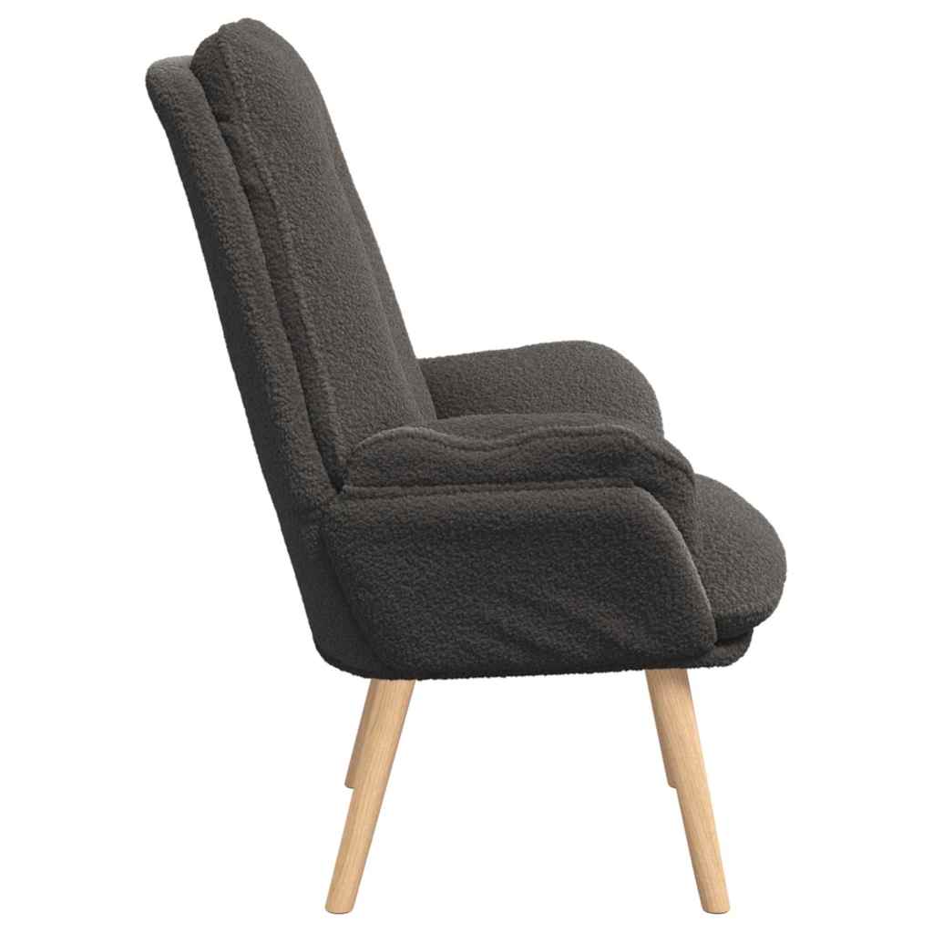 Fauteuil Donkergrijs 69 x 74 x 93 cm Sherpa Stof is nu te koop bij PeponiXL, paradijselijk wonen!
