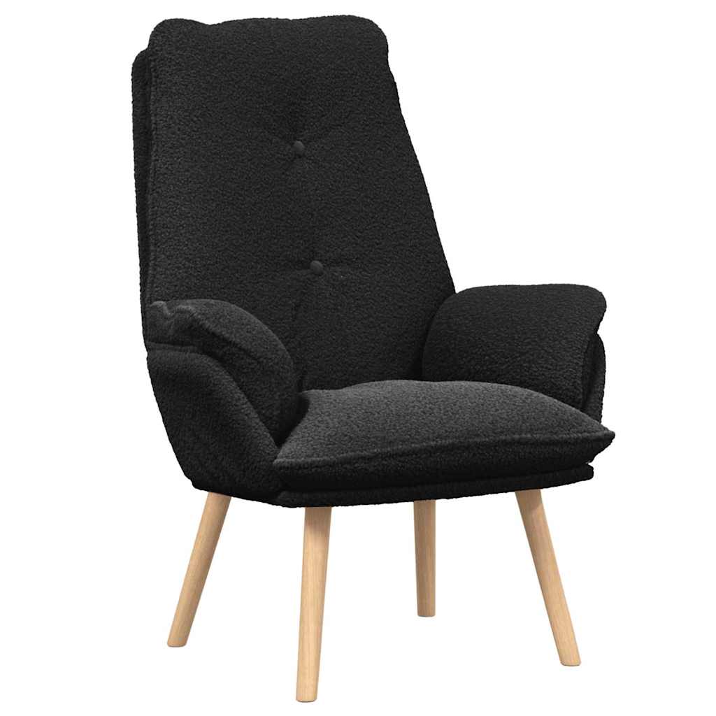 Fauteuil Zwart 69 x 74 x 93 cm Sherpa Stof is nu te koop bij PeponiXL, paradijselijk wonen!