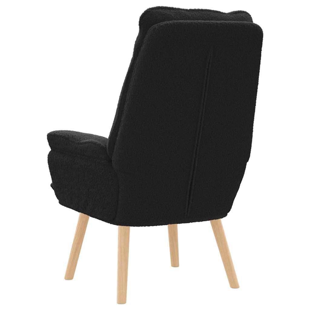 Fauteuil Zwart 69 x 74 x 93 cm Sherpa Stof is nu te koop bij PeponiXL, paradijselijk wonen!