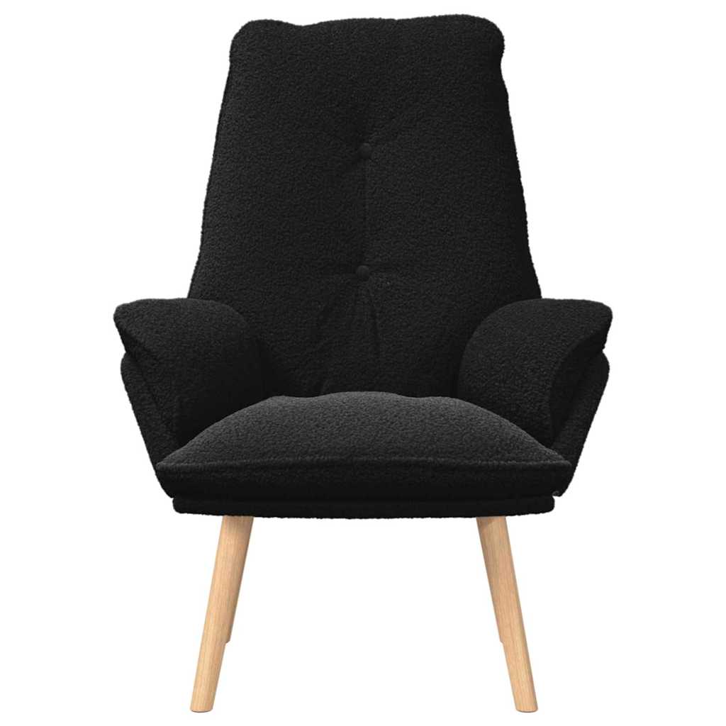 Fauteuil Zwart 69 x 74 x 93 cm Sherpa Stof is nu te koop bij PeponiXL, paradijselijk wonen!