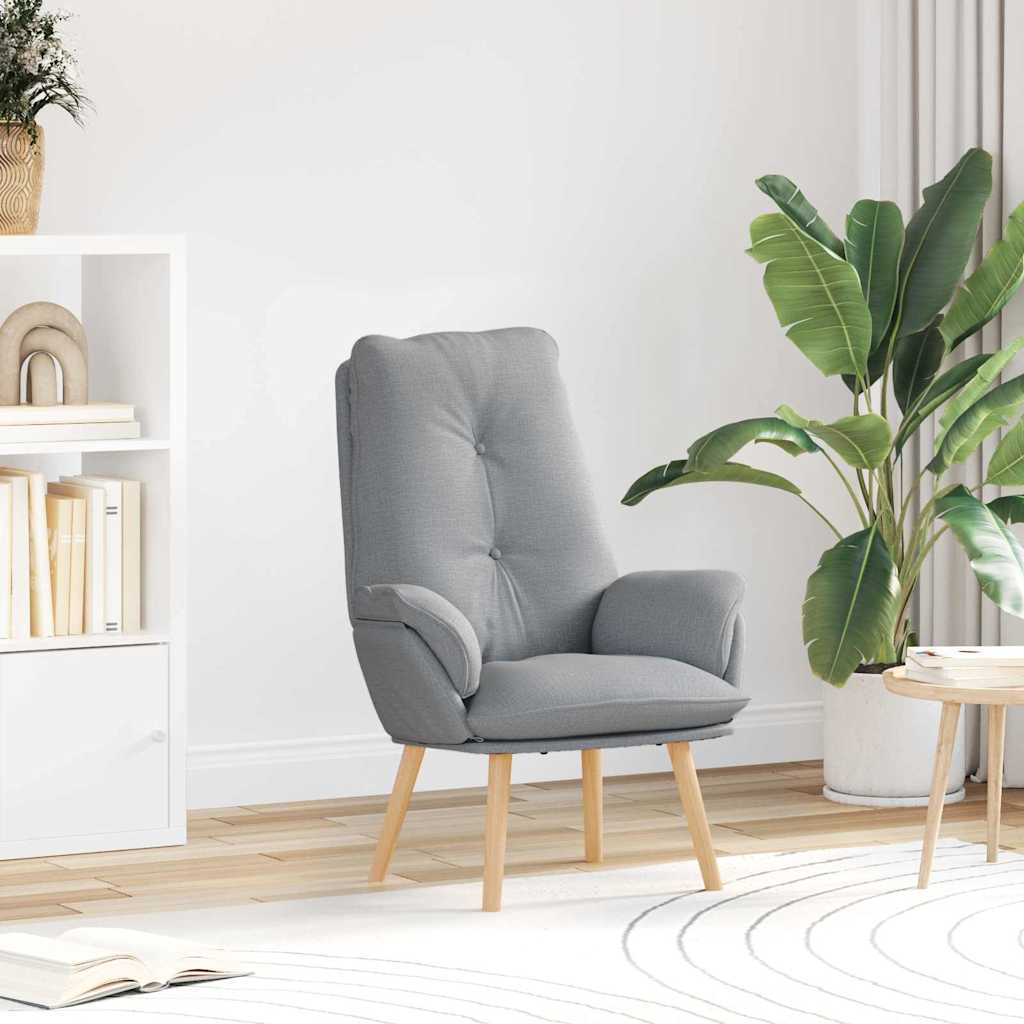 Fauteuil Lichtgrijs 69 x 74 x 93 cm Stof en multiplex is nu te koop bij PeponiXL, paradijselijk wonen!