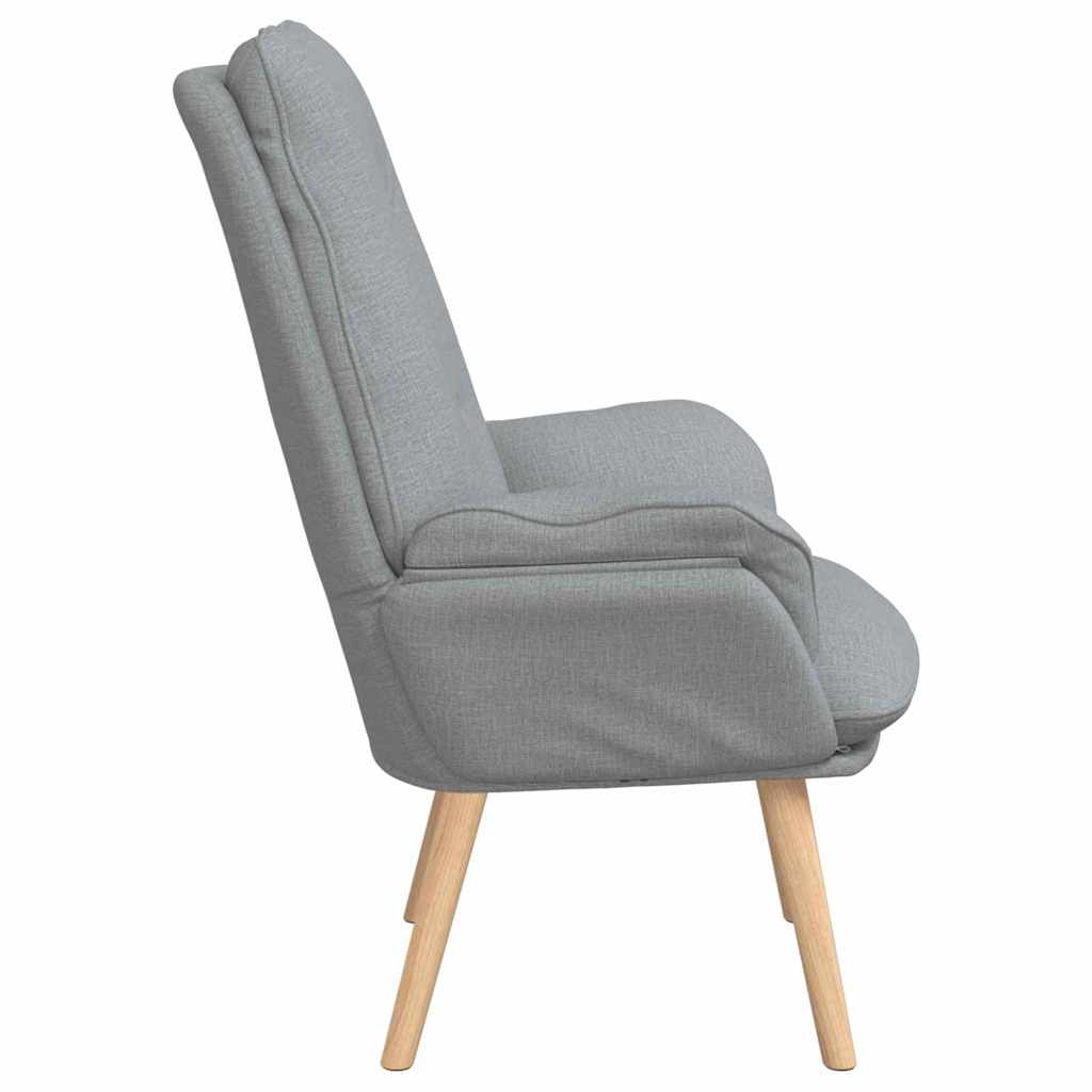 Fauteuil Lichtgrijs 69 x 74 x 93 cm Stof en multiplex is nu te koop bij PeponiXL, paradijselijk wonen!