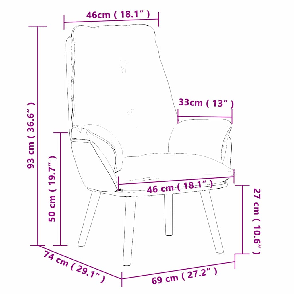 Fauteuil Lichtgrijs 69 x 74 x 93 cm Stof en multiplex is nu te koop bij PeponiXL, paradijselijk wonen!